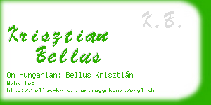 krisztian bellus business card