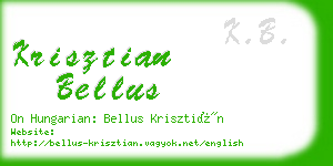 krisztian bellus business card